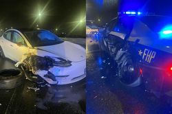 Tesla Model 3 đâm vào xe cảnh sát khi dùng chế độ tự lái Autopilot