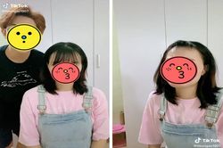 Tự cắt tóc mái hỏng, cô gái 'chữa cháy' khiến dân mạng cười ngất