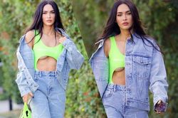Megan Fox mặc bodysuit lộ 'cặp tuyết lê' kì quặc khi đi siêu thị