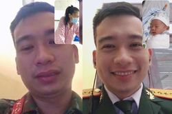 Chiến sĩ bộ đội rơi nước mắt khi gọi điện với vợ sắp sinh