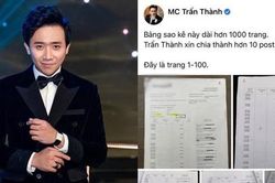 NÓNG: Trấn Thành công khai 100 trang sao kê tài khoản ngân hàng giữa ồn ào tiền từ thiện