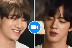 Jin và V BTS đúng chuẩn 2 kiểu người đối lập khi họp Zoom