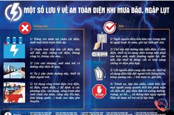 Khuyến cáo khách hàng sử dụng điện an toàn mùa mưa bão