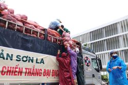 Tiếp nhận 100 tấn nông sản do tỉnh Sơn La gửi tặng