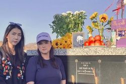 Người mẫu Ngọc Quyên chia sẻ xúc động khi lần đầu tới viếng mộ cố nghệ sĩ Chí Tài ở Mỹ