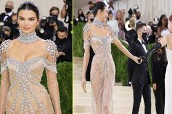 Kendall Jenner đẹp như 'nữ thần' với đầm xuyên thấu, ảnh nắm tay Gigi Hadid gây 'bão'