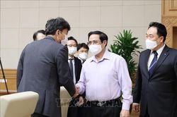 Thủ tướng làm việc với các doanh nghiệp Hàn Quốc tại Việt Nam