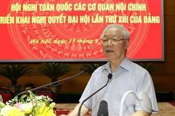 Cán bộ cơ quan nội chính phải có đôi chân vững chắc và bàn tay sạch