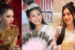 Ngắm dàn hoa, á hậu Việt hóa mỹ nhân cổ trang đẹp tựa chị Hằng trong mùa Trung thu