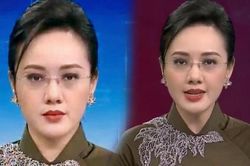 BTV Hoài Anh được khen quý phái khi mặc áo dài dẫn chương trình Thời sự