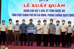 Nghệ An tiếp tục cử 50 thầy thuốc vào TP. Hồ Chí Minh chống dịch