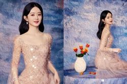 Triệu Lệ Dĩnh đẹp như 'tiên nữ giáng trần' với loạt ảnh mặc váy lấp lánh đêm Trung Thu