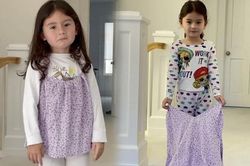 Siêu mẫu Như Vân tái chế váy cũ may đồ cho con