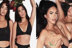 Megan Fox và Kourtney Kardashian để ngực trần táo bạo trong bộ ảnh nội y đôi
