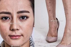 Địch Lệ Nhiệt Ba lộ mặt đầy khuyết điểm, đôi chân 'hoa gấm'