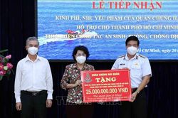 Quân chủng Hải quân ủng hộ tài chính, lương thực cho công tác phòng, chống dịch