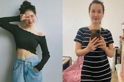 Hòa Minzy hạnh phúc khoe 'vết rạn' chằng chịt sau sinh, Võ Hạ Trâm thách thức 'đọ bụng'