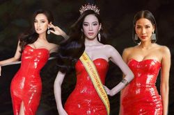 Ái Nhi khoe triệt để body với váy đỏ rực, đụng độ khốc liệt với đàn chị Hoàng Thùy và Hoài Sa