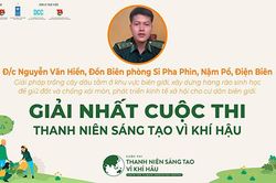 Chủ nhân Giải thưởng 'Thanh niên sáng tạo vì khí hậu' 2021 thuộc về đồng chí sĩ quan Biên Phòng