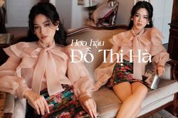 Hoa hậu Đỗ Thị Hà đẹp mê hoặc với thần thái kiêu sa trong kiểu áo cách điệu tay bèo