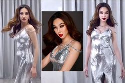 Thùy Tiên diện đầm dạ hội sang chảnh, catwalk điêu luyện: Quyết tâm in top tại Miss Grand