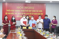 Ủy ban Dân tộc và Bộ Văn hóa, Thể thao và Du lịch triển khai Chương trình phối hợp công tác giai đoạn 2021-2025