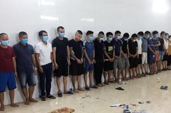 Triệt phá sới bạc ở Nghệ An núp bóng trang trại nuôi gà