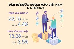 Thu hút FDI 9 tháng 2021: 'Điểm sáng' trên bức tranh kinh tế Việt Nam