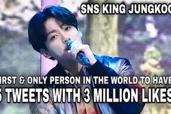 Jungkook BTS người duy nhất trên thế giới có 5 tweet trên 3 triệu like