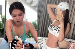 Ngọc Trinh khoe ảnh tập luyện chăm chỉ đến mướt mồ hôi, gặp cả 'sự cố' để đổi lấy 'vòng eo con kiến'