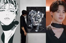 Họa sĩ danh tiếng vẽ chân dung mừng sinh nhật Jimin BTS