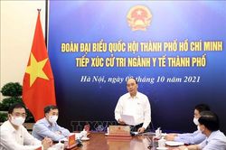 Chủ tịch nước Nguyễn Xuân Phúc tiếp xúc cử tri ngành y tế TP Hồ Chí Minh