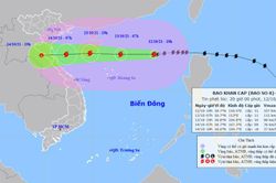Bão số 8 hướng vào đất liền từ Thanh Hóa đến Quảng Bình