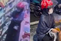 'Nữ quái' trùm kín mít vào tiệm tạp hóa trộm đồ, quỳ sụp xuống van xin chủ tiệm khi bị bắt quả tang