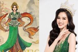 Hoa hậu Đỗ Thị Hà mang trang phục nữ tướng tới phần trình diễn múa ở Miss World 2021