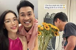 Yêu hot girl, em chồng Tăng Thanh Hà tự tay gội đầu, rửa xe, cắm hoa cho bạn gái