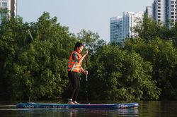 Gia đình, bạn bè rủ nhau đi chèo SUP ở TP.HCM sau giãn cách