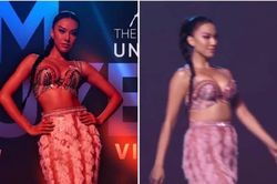 Kim Duyên bị nhận xét vóc dáng đô con trong clip, khác hẳn với ảnh photoshop