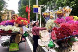 Những 'bóng hồng' mưu sinh cùng gánh hoa tươi trong ngày 20-10