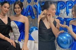 Tiểu Vy tháo trang sức đang đeo trên người làm quà sinh nhật cho Đỗ Thị Hà