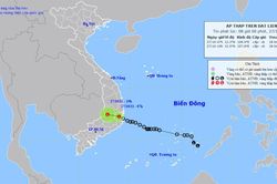 Áp thấp nhiệt đới suy yếu thành vùng áp thấp