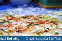 Món ngon ngày lạnh: Bánh khoái tép, món ăn độc đáo của xứ Thanh