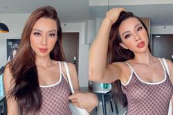 Thùy Tiên trổ tài make-up lên tay nhưng gò bồng đảo phổng phao mới hút chú ý