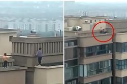Cậu bé nhảy qua lại giữa 2 tòa nhà 27 tầng ở Trung Quốc, những người chứng kiến 'đứng tim'