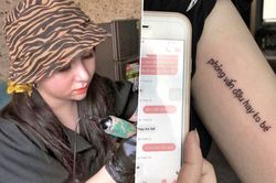 Chủ tiệm run tay khi xăm 'tin nhắn cuối cùng của mẹ' cho cô gái trẻ