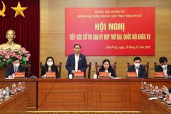 Bộ trưởng Ngoại giao Bùi Thanh Sơn tiếp xúc cử tri tại Vĩnh Phúc