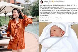 Trước khi sinh con, Bảo Thy nhiều lần để lộ bụng 'lùm lùm' dù đã diện đồ giấu dáng