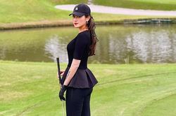 Á hậu Huyền My: 'Trang phục đẹp, thoải mái giúp chơi golf thăng hoa hơn'