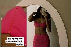 Đi quay cả buổi, H'Hen Niê mới tá hỏa khi phát hiện mặc váy ngược
