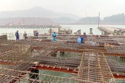 Nhộn nhịp công trường thi công cảng biển tổng hợp quốc tế Sông Lam Nghệ An